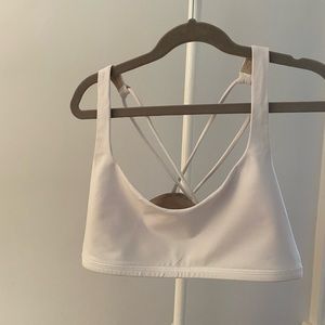Lululemon Criss Cross white sports bra